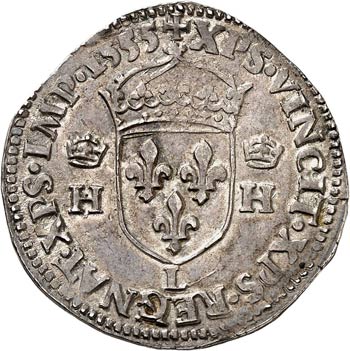 Henri II (1547-1559). Teston 1555 ... 