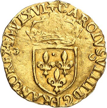Charles IX (1560-1574). 1/2 écu ... 