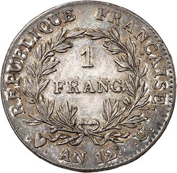 Consulat (1799-1804). 1 franc an ... 