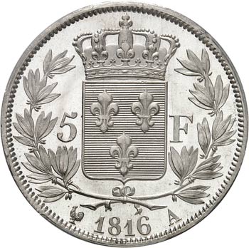 Louis XVIII (1814-1824). 5 francs ... 