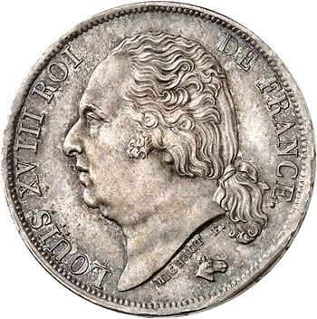 Louis XVIII (1814-1824). 1 franc ... 