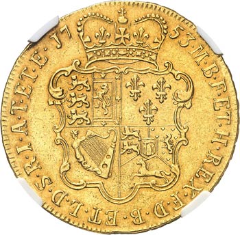 Georges II (1727-1760). 5 Guinées ... 