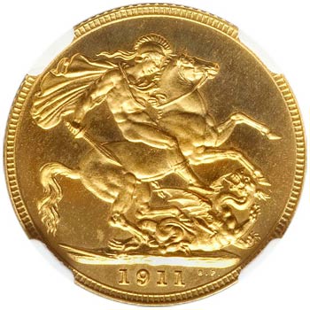Georges V (1910-1936). Pound 1911. ... 