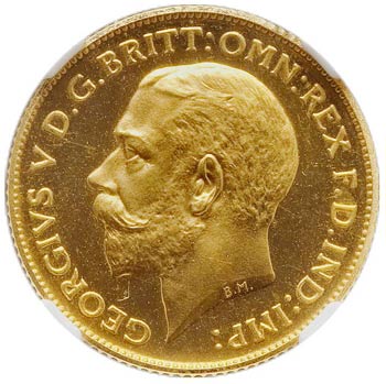 Georges V (1910-1936). 1/2 pound ... 