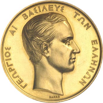 Georges Ier (1863-1913). Médaille ... 