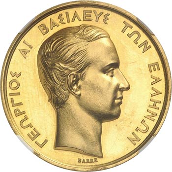 Georges Ier (1863-1913). Médaille ... 