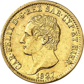 Charles-Felix (1821-1831). 20 lire ... 