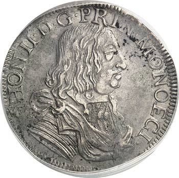 Honoré II (1604-1662). Écu 1655. ... 