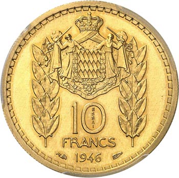 Louis II (1922-1949). 10 francs ... 