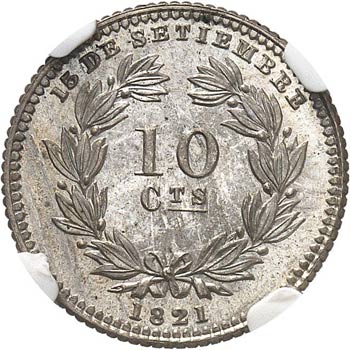 République. 10 centavos 1880 H, ... 