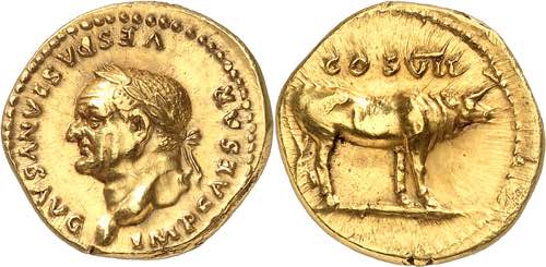 Vespasien (69-79). Aureus 76, ... 