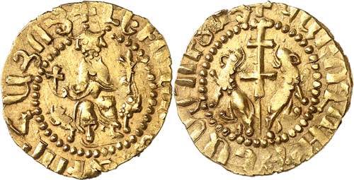Levon II (1187-1219). Tram en or ... 