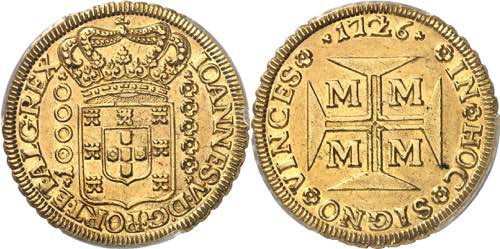 Jean V (1706-1750). 10000 réis ... 