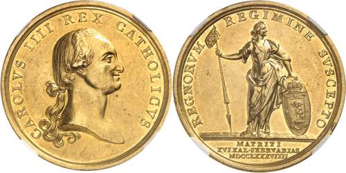 Charles IV (1788-1808). Médaille ... 