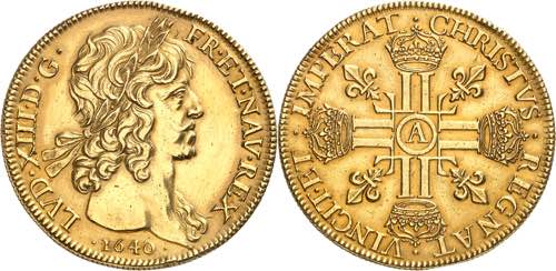 Louis XIII (1610-1643). Huit louis ... 