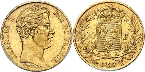 Charles X (1824-1830). 20 francs, ... 