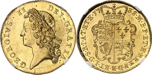 Georges II (1727-1760). 2 guinées ... 