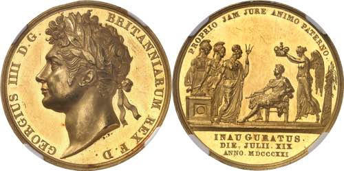 Georges IV (1820-1830). Médaille ... 