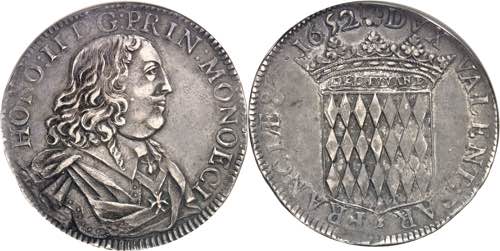 Honoré II (1604-1662). Écu de 60 ... 