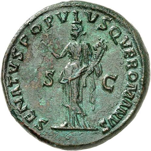 Trajan (98-117). Dupondius 115, ... 