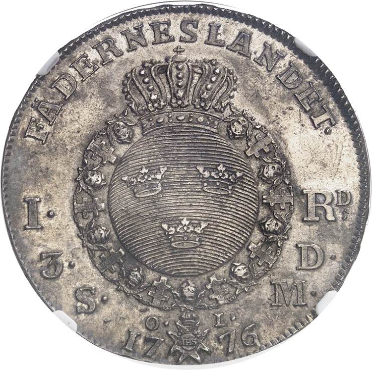 Gustave III (1771-1792). Riksdaler ... 