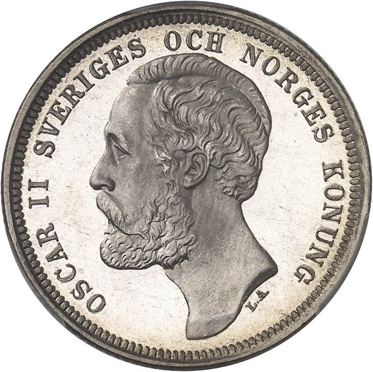 Oscar II (1872-1907). 1 krona, ... 