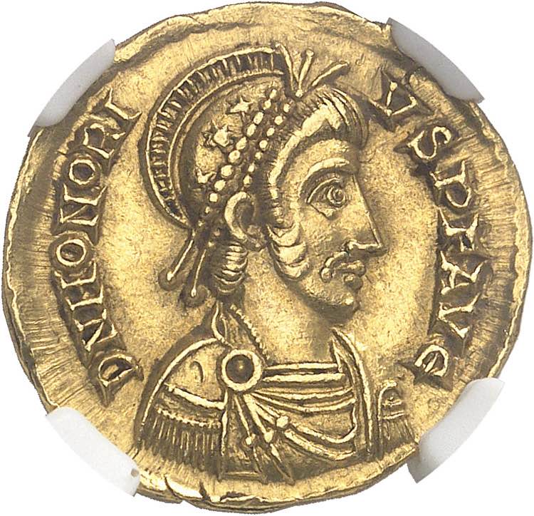 Honorius (393-423). Solidus au ... 
