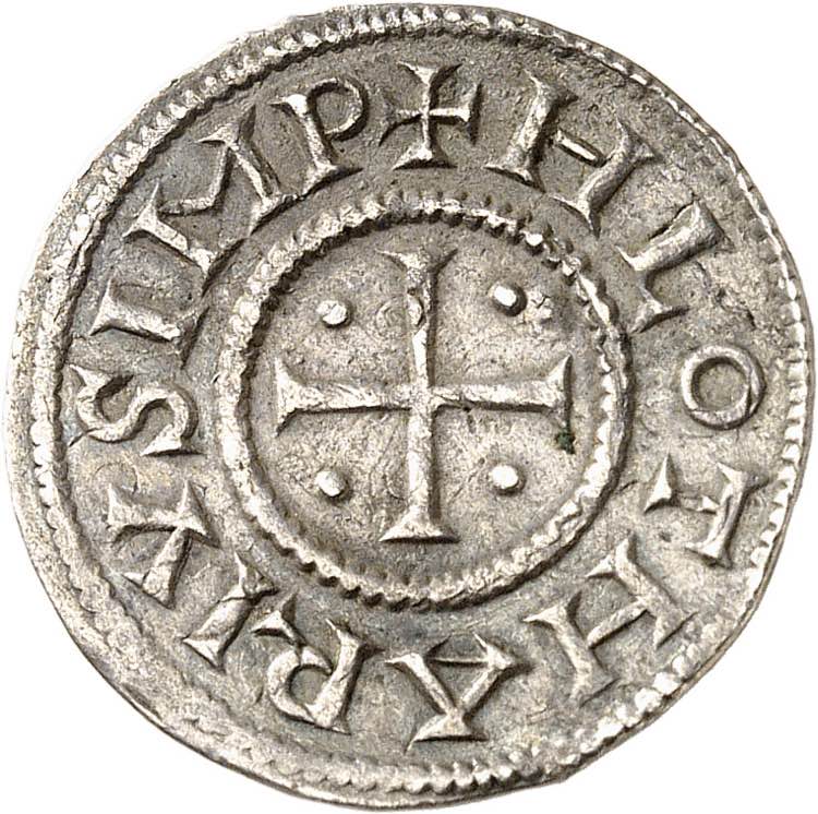 Lothaire (840-855). Denier au ... 