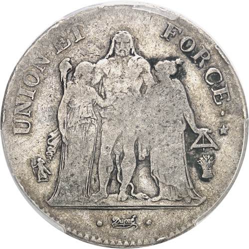 Directoire (1795-1799). 5 francs ... 