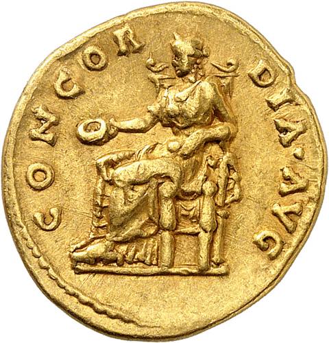 Sabine (128-136). Aureus 129, ... 