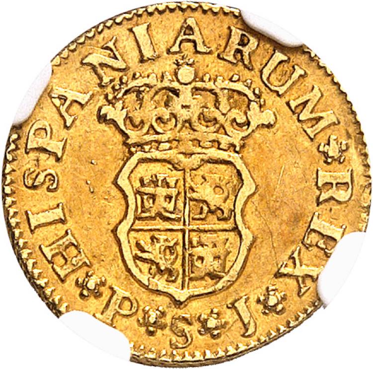 Philippe V (1700-1746). 1/2 escudo ... 