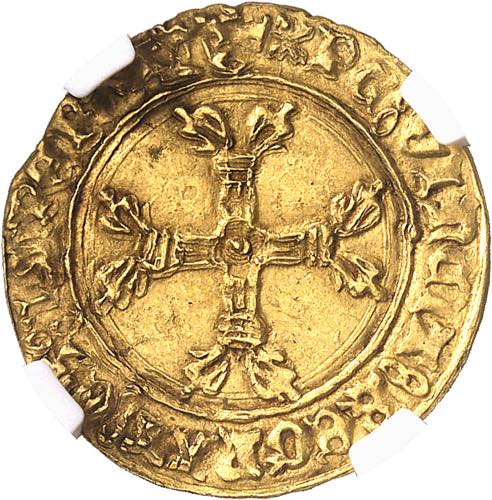 Charles VII (1422-1461). Demi-écu ... 