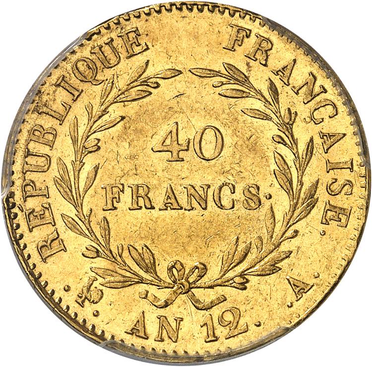 Consulat (1799-1804). 40 francs ... 
