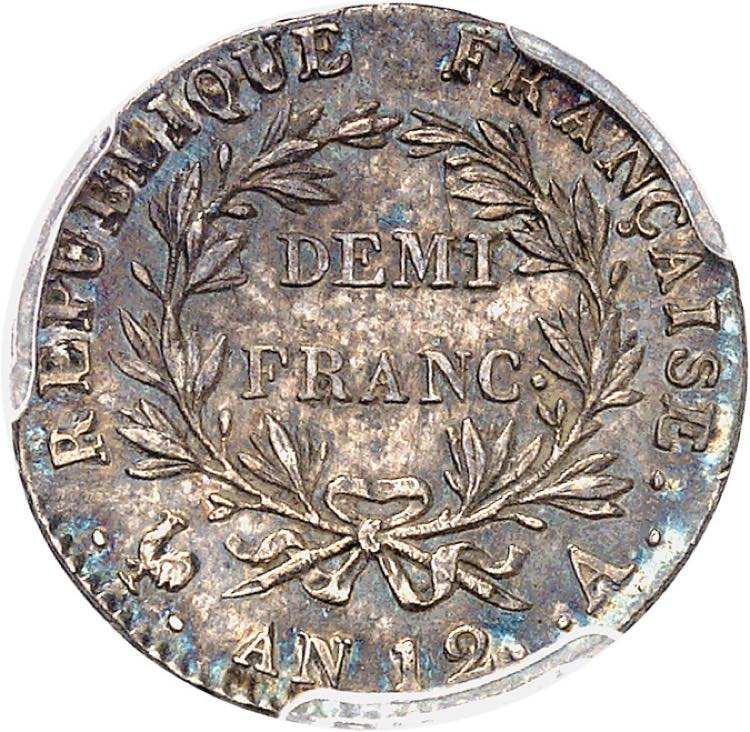 Consulat (1799-1804). Demi-franc ... 