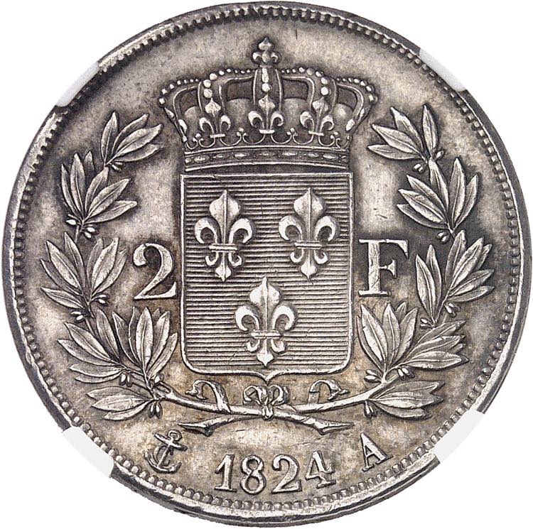 Louis XVIII (1814-1824). 2 francs ... 