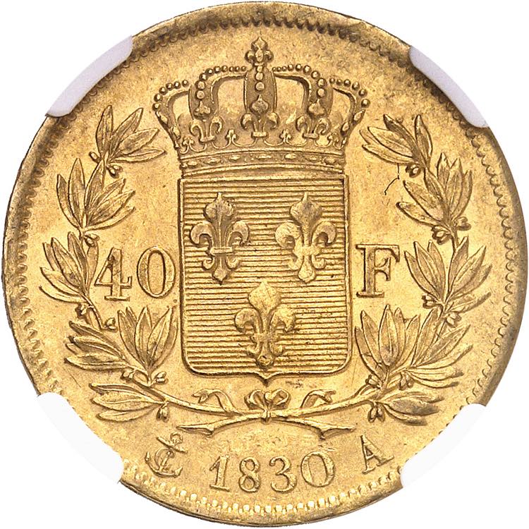 Charles X (1824-1830). 40 Francs, ... 
