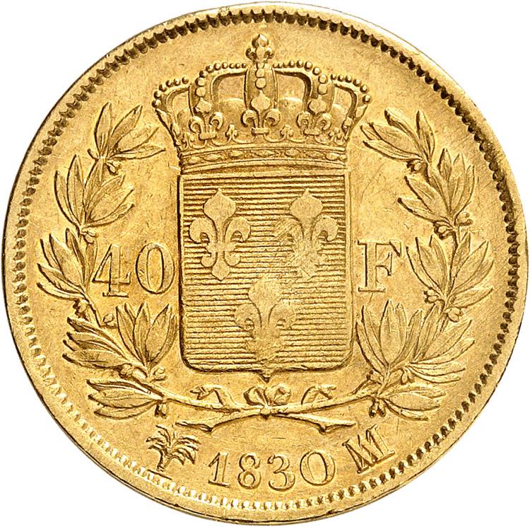 Charles X (1824-1830). 40 Francs, ... 