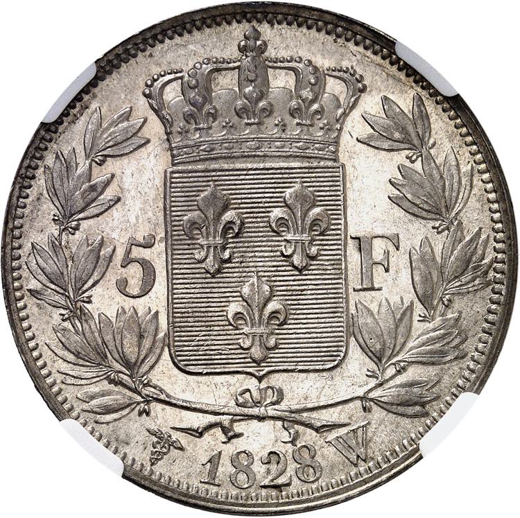 Charles X (1824-1830). 5 francs, ... 
