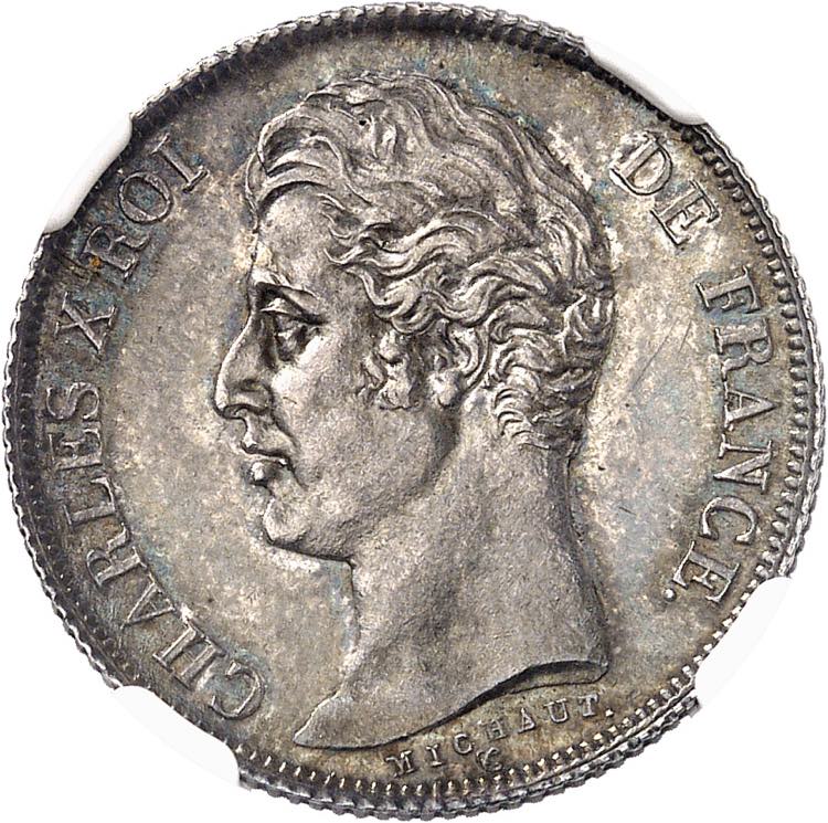Charles X (1824-1830). 1 franc, ... 