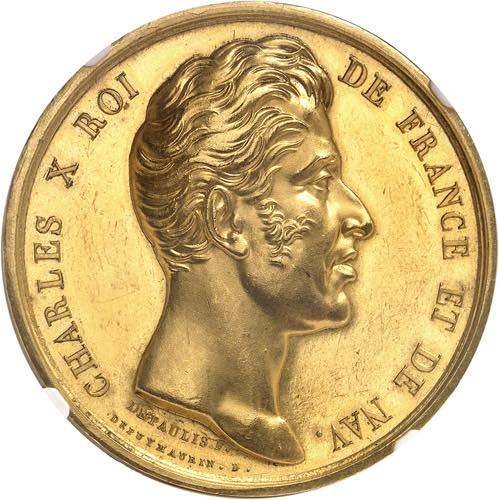Charles X (1824-1830). Médaille ... 