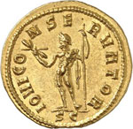 Dioclétien (286-305). Aureus, Cyzique. 