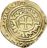 Louis IX (1245-1270). Dinar frappé pour les ... 