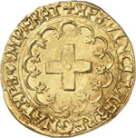 François Ier (1515-1547). Écu d’or à la ... 