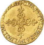Henri III (1574-1589). Écu d’or au soleil ... 