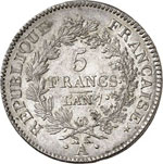 Directoire (1795-1799). 5 francs Union et ... 