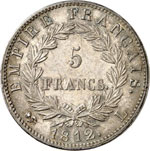 Premier Empire (1808-1814). 5 francs 1812, ... 