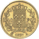 Charles X (1824-1830). 40 francs 1827, ... 