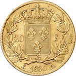 Charles X (1824-1830). 20 francs 1830 Paris, ... 