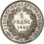 II° République (1848-1852). Franc 1849, ... 