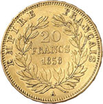 Napoléon III (1852-1870). 20 francs or 1858 ... 